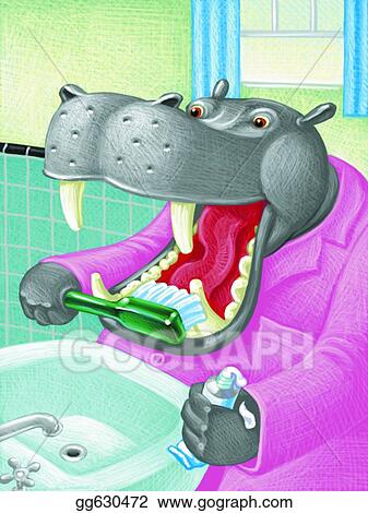 Hippo Brushing